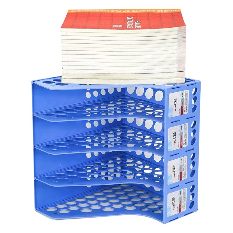 Huajie оптовая продажа с фабрики пластиковая рамка для файлов стойка для файлов офисная Колонка для файлов стойка для данных Колонка для хранения Студенческая книжная полка