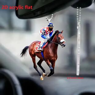 New Style Horseback Lovers Acrylic Flat Decorations Pendant Christmas Tree Decoration Pendant