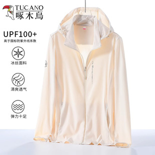 Woodpecker Ice Silk Sun Protection Clothing Women's 2025 New Summer Lightweight Skin Clothing Anti-Uv Jacket Sun Protection Clothing