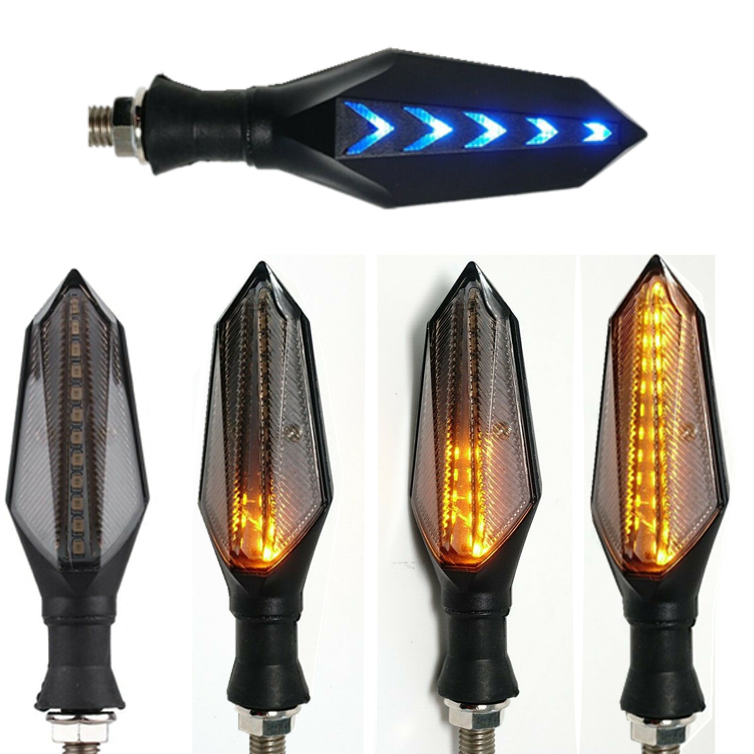 17LED signal light motorcycle dual-color LED flowing arrow turn signal light