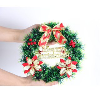 Nuevos productos transfronterizos decoraciones de árboles de Navidad de varios tamaños, coronas de pared, coronas de flores, escaparates de Ratán al por mayor image 6