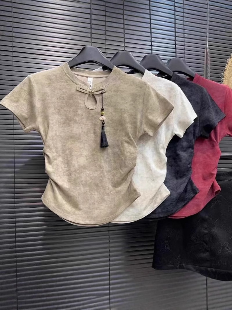 Design summer retro short short sleeve T-shirt