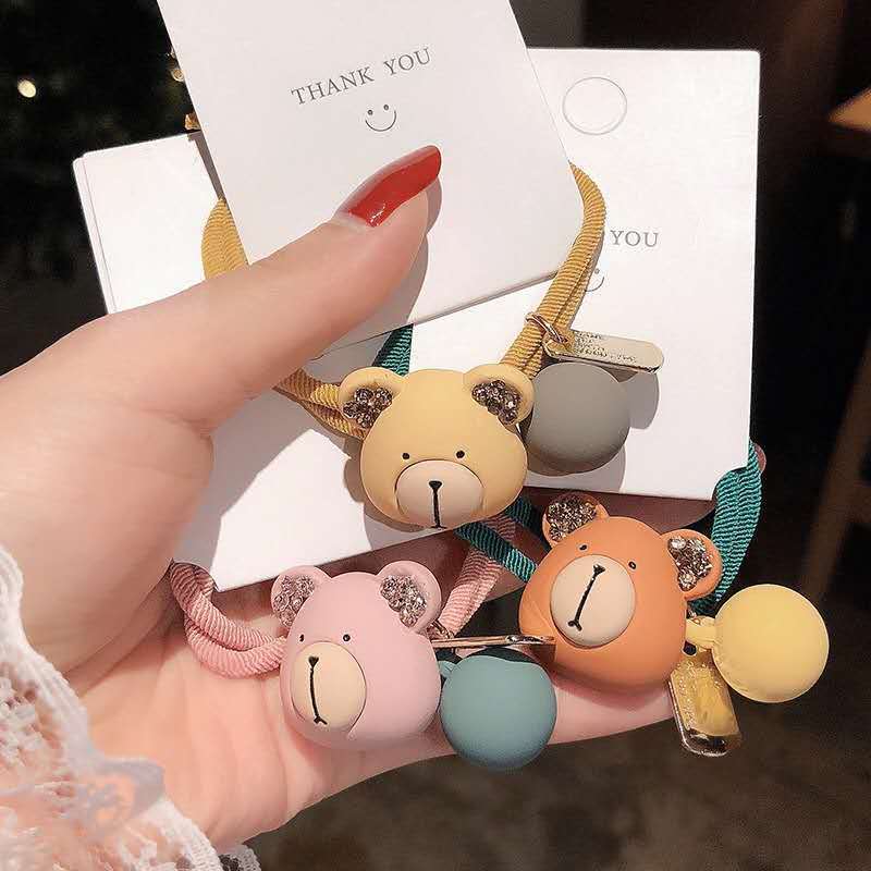 Brand cute eraser, hair rope, hairgrip, hair accessory, with little bears 3