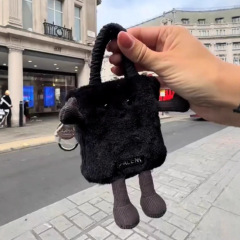 批发限定款挂件黑色包包挂件黑包挂件超萌高颜值ins毛绒玩偶网红