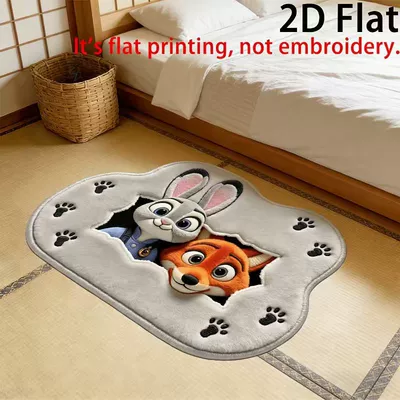Avtomobil döşəmə paspasları – Entrance, Water-Absorbent Non-Slip Mats, Customizable - cr-rabbit-and-fox-4060-crystal-velvet-dot-plastic-bottom