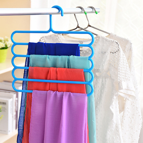 Multi-layer trouser rack five-layer trouser rack storage artifact creative non-slip clothes hanger storage organizer household multi-layer trouser clip