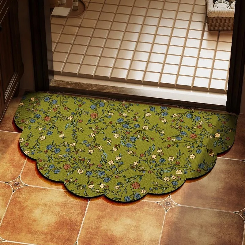 Flor de viento americano alfombra de suelo de baño doméstico puerta de baño alfombra de secado rápido de alta calidad alfombra antideslizante de barro de diatomeas