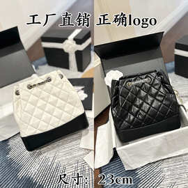 经典菱格Cf手柄款黑金原厂小羊皮女士mini手提单肩斜跨真皮小方包