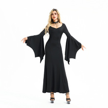 万圣节服装欧美风美式辣妹夜店女王蝙蝠袖修身连衣裙暗黑哥特女装