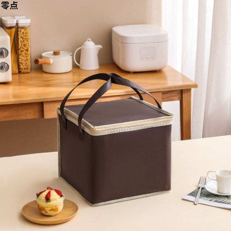 生日蛋糕保温袋烧烤外卖煨汤配送袋无纺布铝箔加厚保冷保温印logo