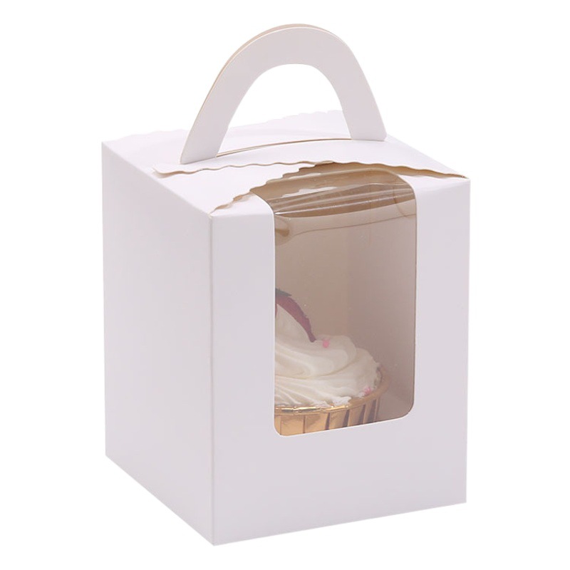 Spot 1 caja de muffin portátil, taza, caja de pastel, ventana abierta, postre transparente, taza de papel de pastelería, caja de embalaje, venta directa