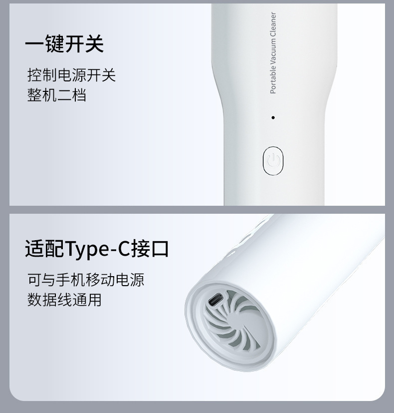 Wireless Handheld Car Accessories Portable Small Household Desktop Vacuum Cleaner Powerful High-Power Car Sterilizer