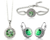 Jewelry, crystal earings, earrings, set, European style, suitable for import, 3 piece set