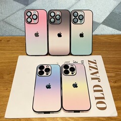 全包镜头膜渐变色素皮iPhone16promax手机壳15/14/13网红12防摔套
