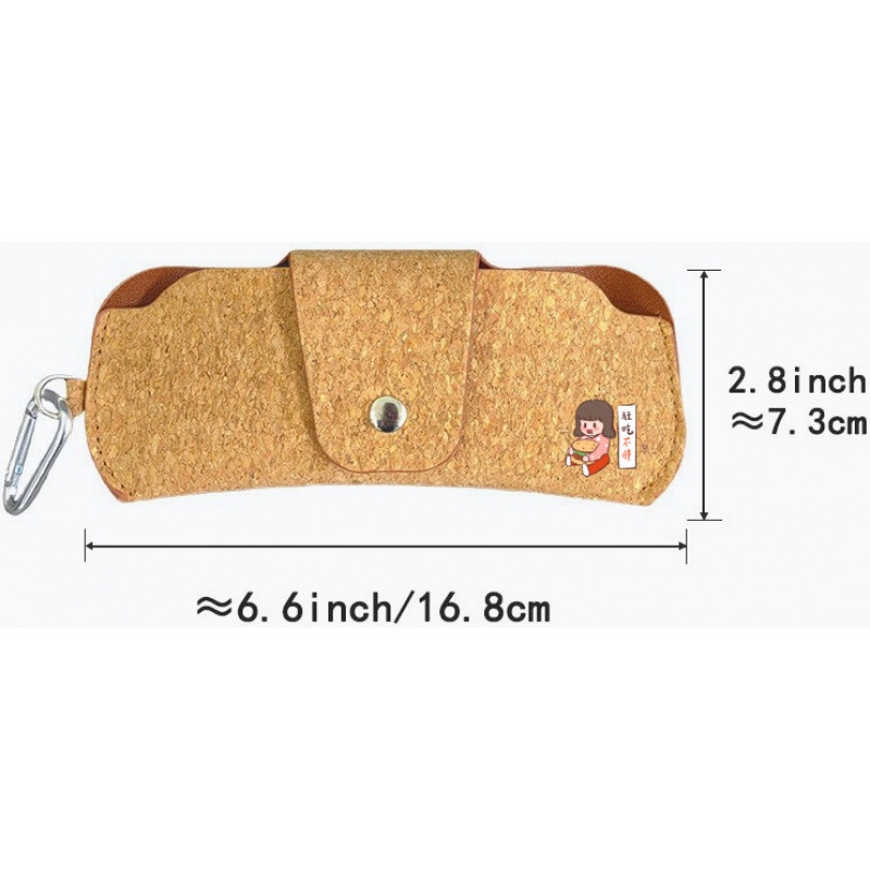跨境软木Cork眼镜包 国潮Cork树皮眼镜袋 软木墨镜袋 