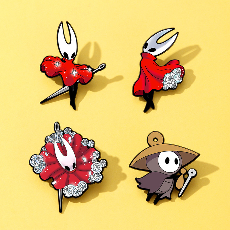 Cartoon Anime Hollow Knight Badge Brooch Little Knight with Hat Song of Silk Game Peripheral Metal Badge Cartoon Anime Hollow Knight Badge Brooch Little Knight with Hat Song of Silk Game Peripheral Metal Badge