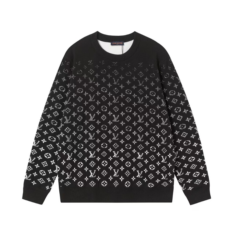 Correct Version L Brand 25 New Classic Fashion Gradient All-Over Jacquard Sweater Black Other Colors in Stock Correct Version L Brand 25 New Classic Fashion Gradient All-Over Jacquard Sweater Black Other Colors in Stock