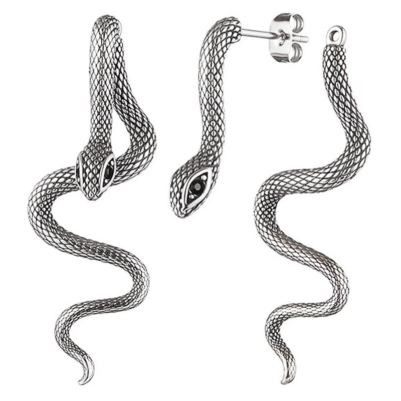 Temu Amazon Hiphop TK New Hip Hop Detachable Snake Earrings Women's Halloween Dark Gothic Long Earrings Earrings Temu Amazon Hiphop TK New Hip Hop Detachable Snake Earrings Women's Halloween Dark Gothic Long Earrings Earrings