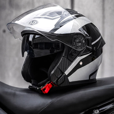 Motosiklet kaskı (dəbilqə) — 3C certified, three-quarter half helmet for - silver-swift-wind-l58-59-head-circumference