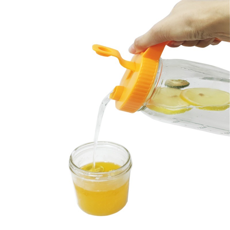 Tarro de albañil boca ancha con mango sacudir tapa taza bebida fría taza 86MM leche taza de té tapa boca grande tarro de albañil tapa de limón