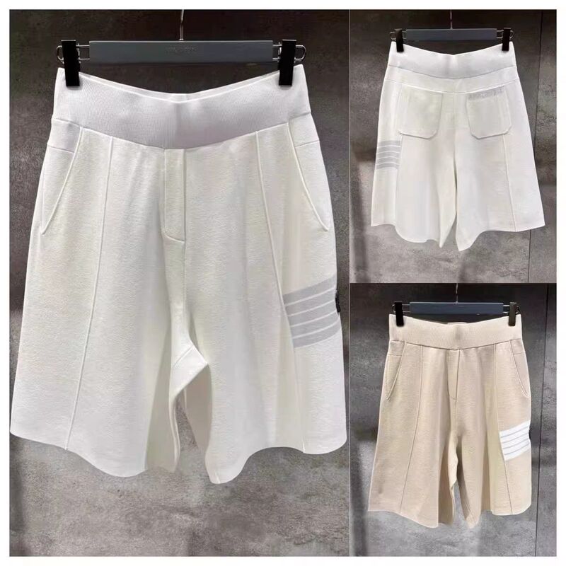 Women's 26 Spring New Golf Apparel Knitted Shorts Skull Sports Versatile Casual Pants White Beige Women's 26 Spring New Golf Apparel Knitted Shorts Skull Sports Versatile Casual Pants White Beige