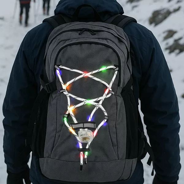 Customized Cross-Border Supply Factory Wholesale Direct Sales Outdoor Backpack Light Outdoor Camping Style Cycling Flash Led Backpack Light
