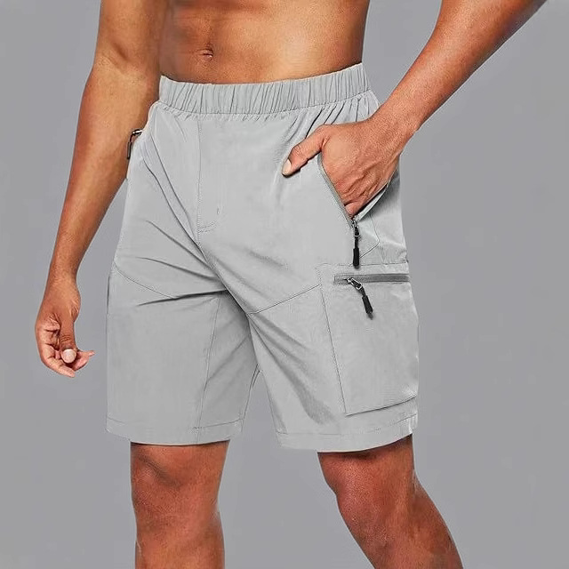 Amazon 2025 Men's Cargo Shorts Amazon Large Size New Zipper Shorts Multi-Pocket Mobile Phone Men's Shorts