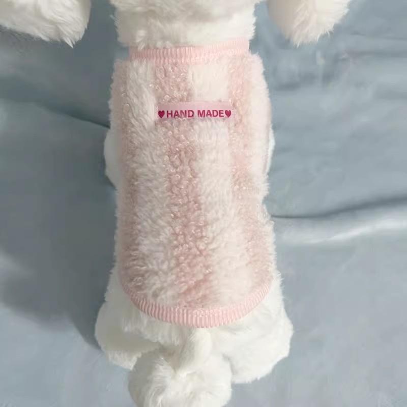 Super pequeño chaleco de peluche de otoño y invierno taza de té de cuerpo pequeño perro cachorro gato cachorro ropa de gato pequeño invierno caliente para evitar la pérdida de pelo image 2
