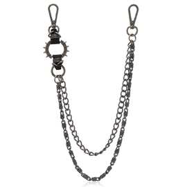 灵魂对撞 SoulCollision 新潮暗黑百搭尖刺朋克裤链牛仔裤配饰