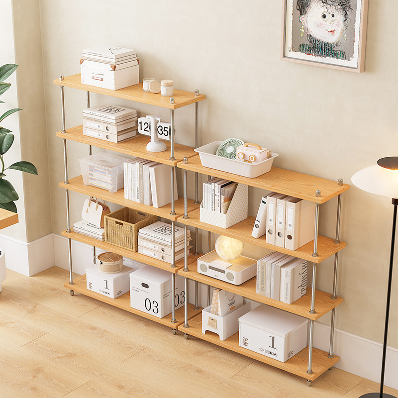 Nuevo estante de piso multicapa de madera maciza, balcón de sala de estar, estante de almacenamiento de porche, estante de almacenamiento de macetas, aumento ajustable