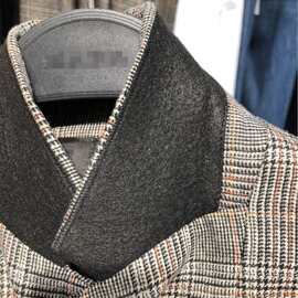 供应领底呢 男装西装毛呢大衣高定服装用领底毛毡衬布