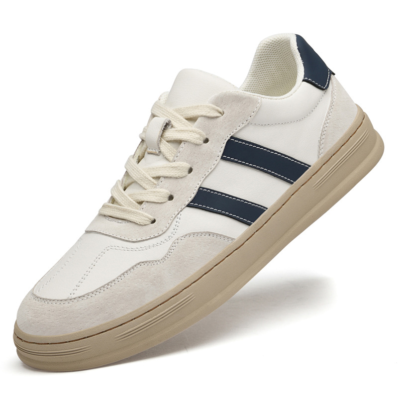 Men's autumn sports trend breathable white sneakers English style
