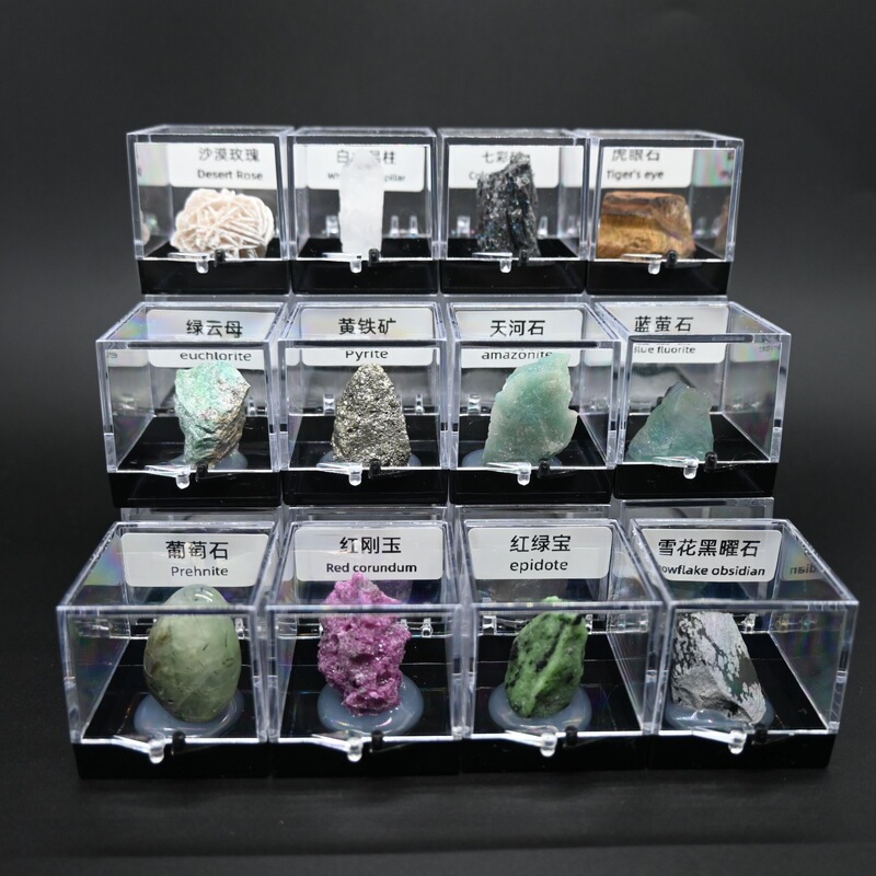 Natural crystal ore, rock, raw mineral, crystal specimen, decorative piece, educational gift for children, mineral specimen collection