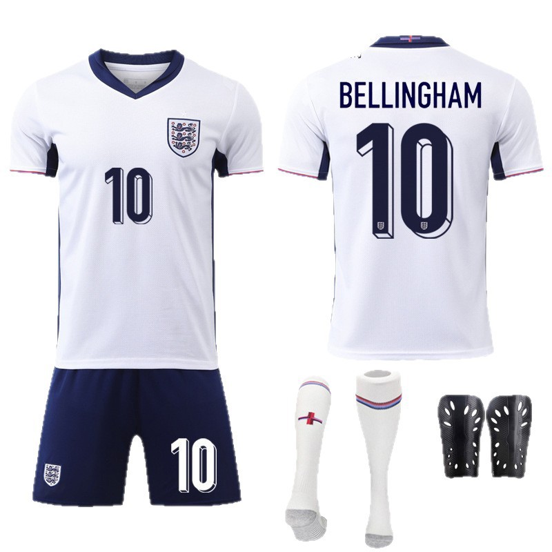 2024 Copa de Europa Juego de uniformes de fútbol de Inglaterra 11 Foden No. 10 Belingham No. 9 Camiseta de fútbol Kane