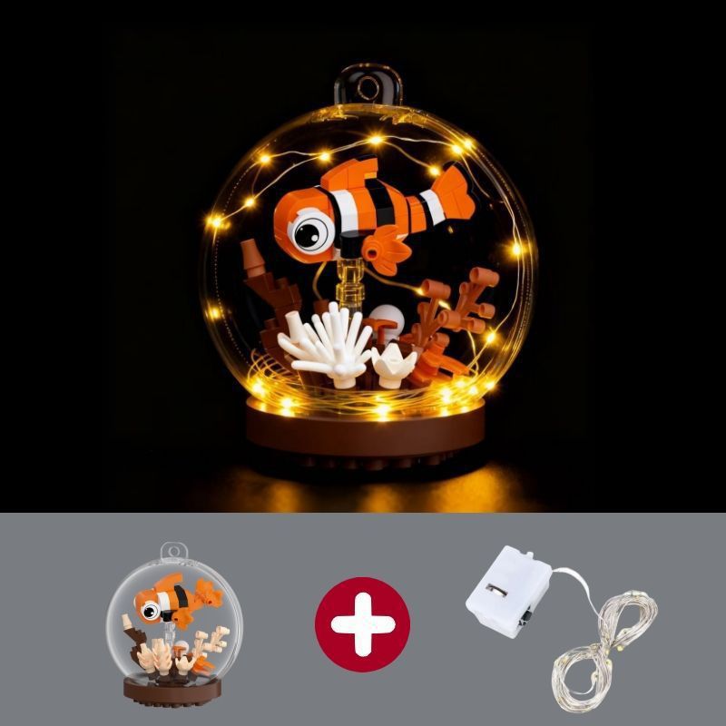 Animal compatible cangrejo mar bolas de alta micropartícula ensamblado bloques de dibujos animados adornos juguetes transfronterizos para niños