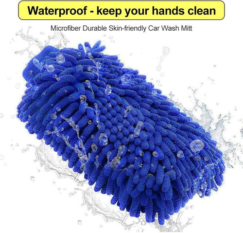 Chenille gloves, coral velvet, thickened car wash gloves, plush rags, double-sided car wipes, car supplies, cleaning tools