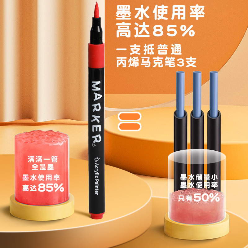 Lápiz de acrílico blando para niños, pintura de estudiantes auténtica, arte de graffiti, lápiz de color opaco barato