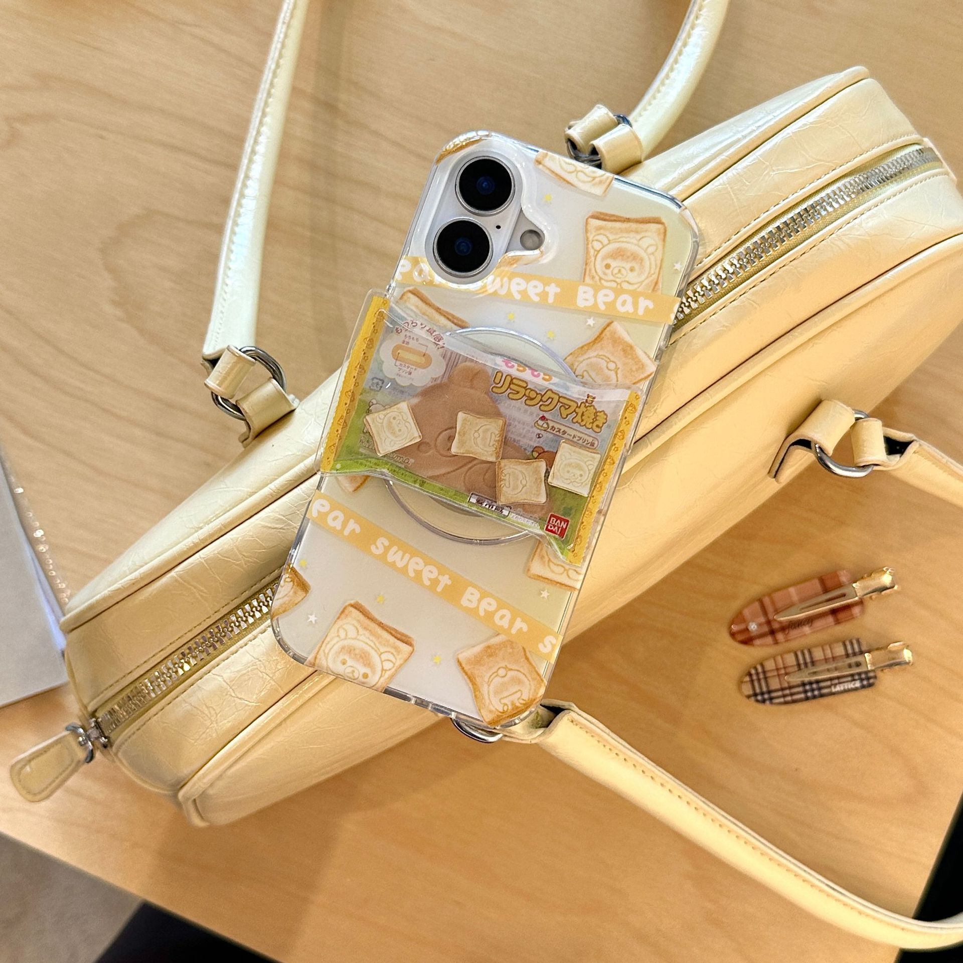 Divertido oso brindis para Apple 16ProMax funda para teléfono móvil 15Pro magnético 14/13 Nuevo 15PM dibujos animados 16