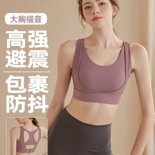 High-Intensity Plus-Size Sports Bra for Women: Shockproof, Push-Up Design, Prevents Sagging—Perfect for Running and Fitness Workouts