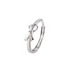 Small design line cute fresh ring with bow, simple and elegant design, trend of season, on index finger