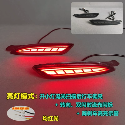 Suitable for 22-26 Models of Tail light - multi-functional-led-rear-bumper-lights-mustang-style-smoked-sold-as-a-pair