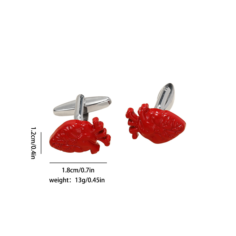 Heart Cufflinks For Men Stylish Shirt Cuff Accessories_voghion.com