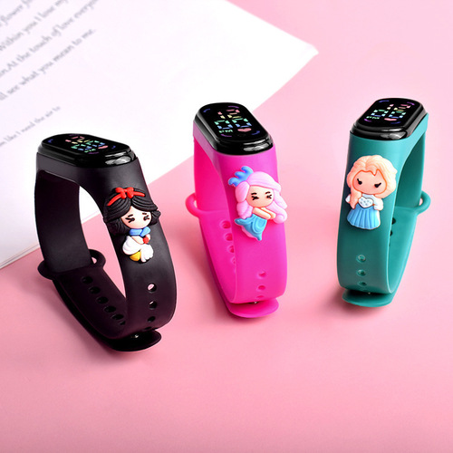 New Cartoon Anime Princess LED Figurine Watch, Cute Outdoor Sports Electronic Watch Wholesale