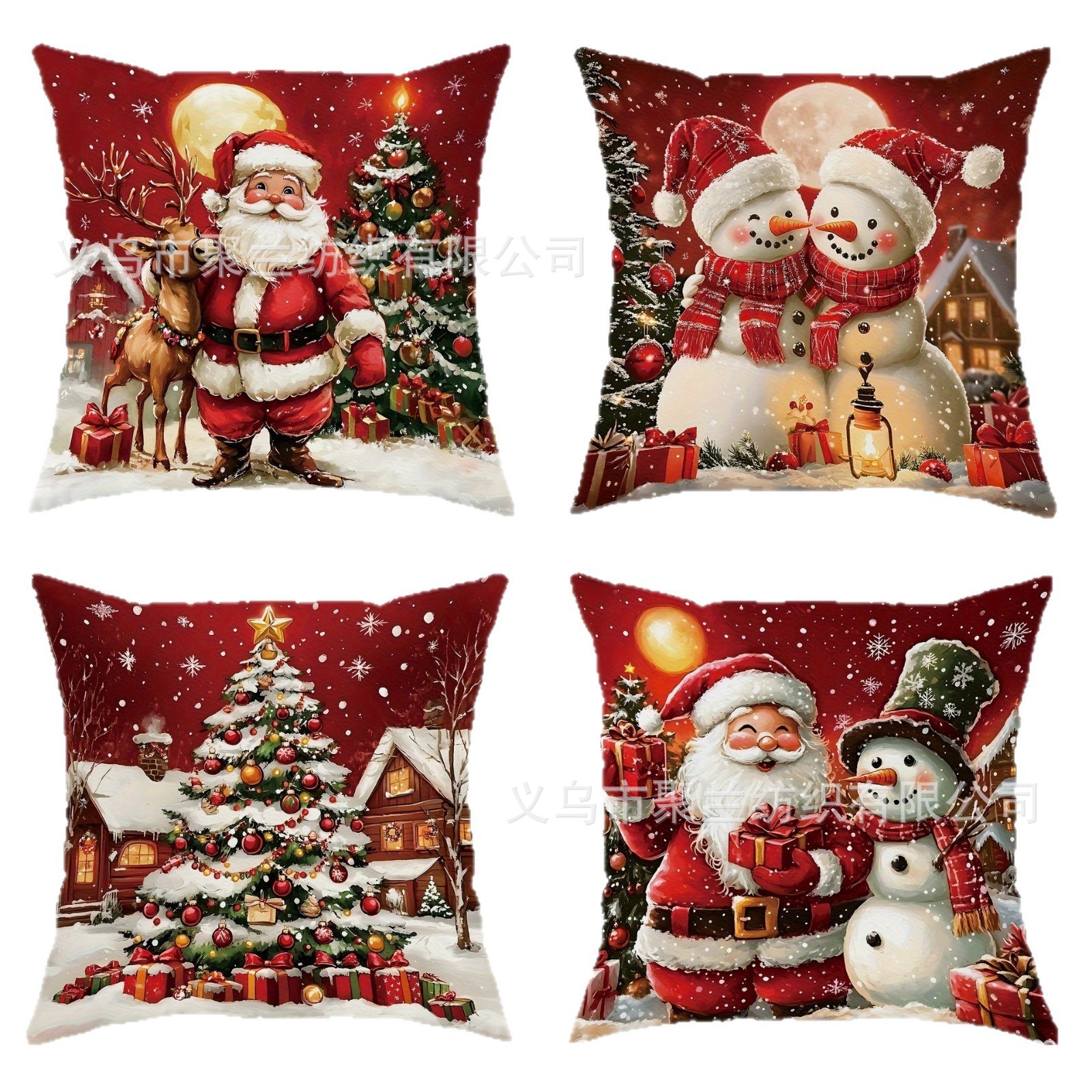 Navidad encontrada explosión abrazo funda de almohada festivales conejo alce decoración sofá atmósfera sensación de lino funda de cojín al por mayor image 36