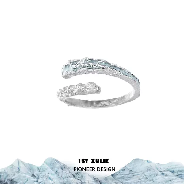 1stxulie Original ins Ring Niche Design Cold Style Advanced Opening Finger Ring Couple Holiday Gift