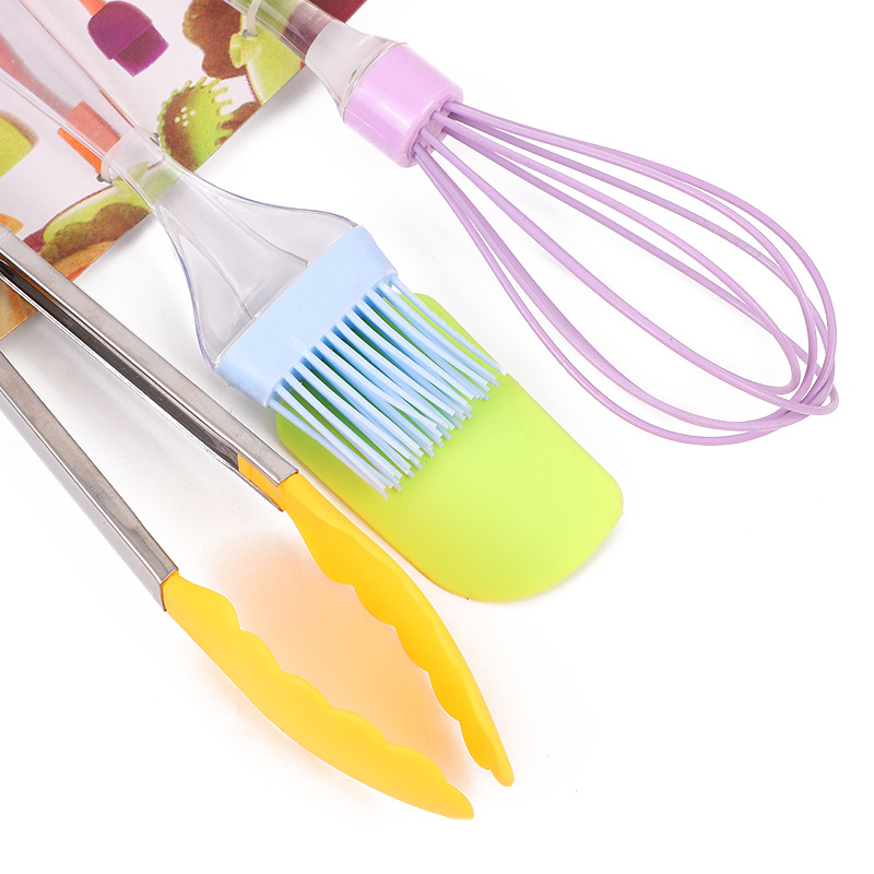 Utensilios de cocina de silicona de 4 piezas, para hornear, con batidor, al por mayor