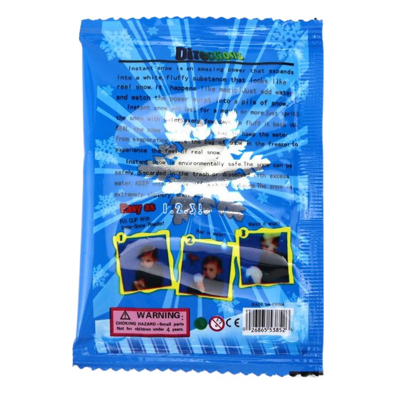Factory bubble big gift stall snow artificial snow expansion snowflake New Year Christmas gift small bag decoration props