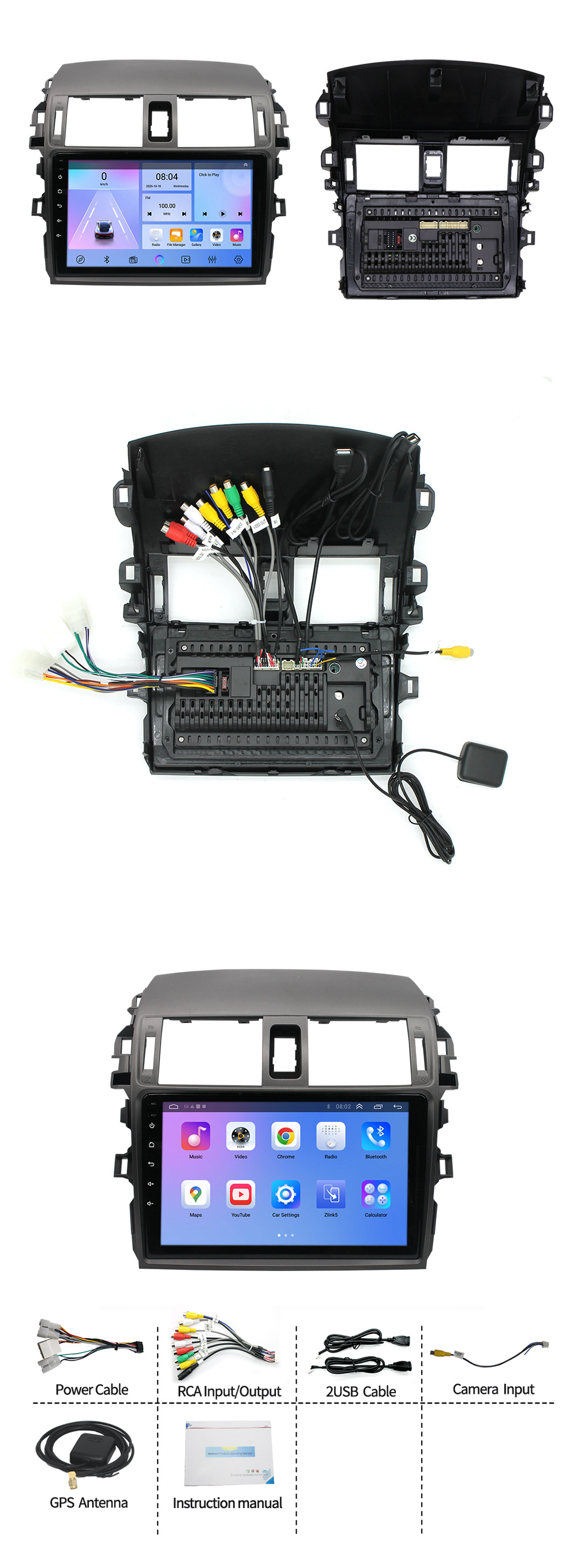 Specially Used for Old Corolla Navigation, New Corolla Navigation All-In-One Car Gps Navigator, Reversing Car