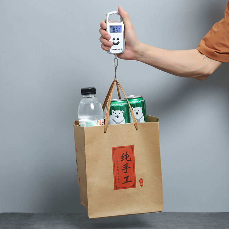 3YV54TF1现货加厚纯手工香油芝麻酱手提纸袋子礼品包装纸袋子订