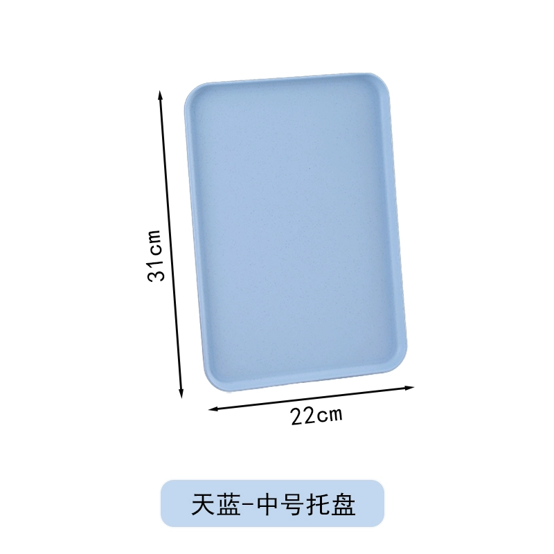 Scandinavian rectangular big plastic tea cup for home use with glass, fruit dinner plate for commercial use
